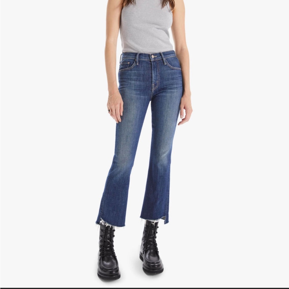 Mother insider crop step fray / crushing it